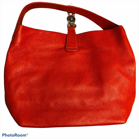 Dooney & Bourke Lg Logo Lock Pebbled Leather Bag - Picture 6 of 16